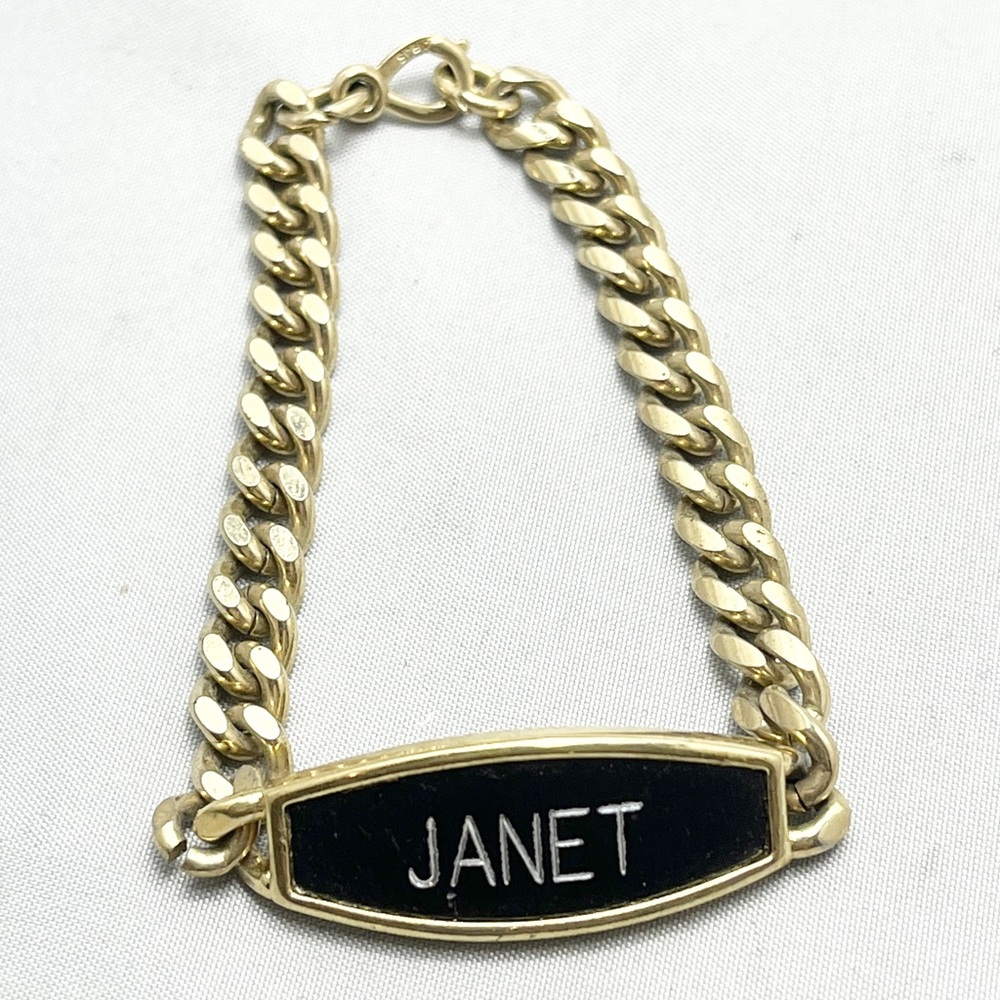 Vintage Speidel Janet Gold Chain Bracelet
